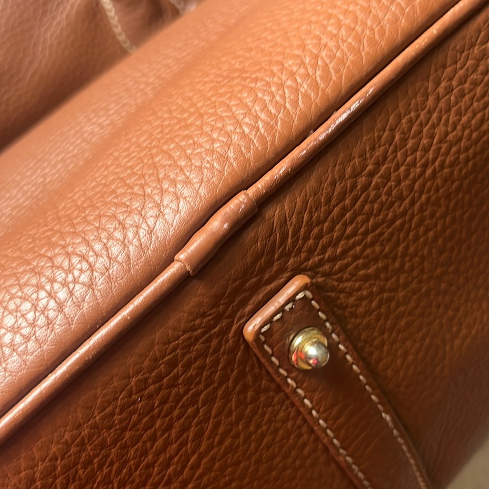 Dooney & Bourke Brown Pebble Grain Short Handle Tote - Picture 12 of 16